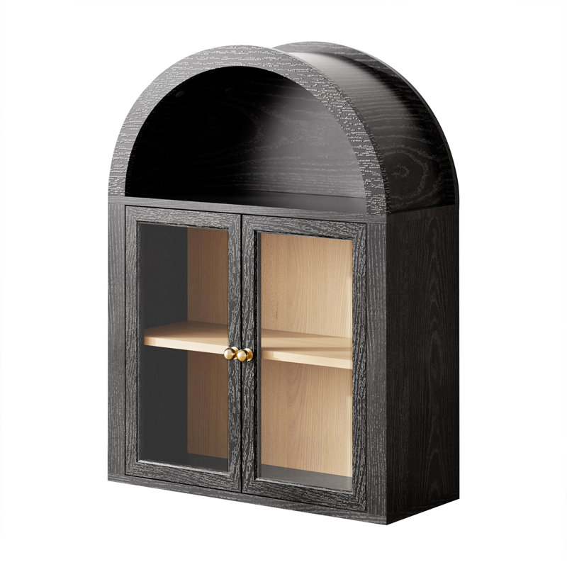Polihome 31.4"H Arched Wall Glass Bathroom Cabinet | Wayfair